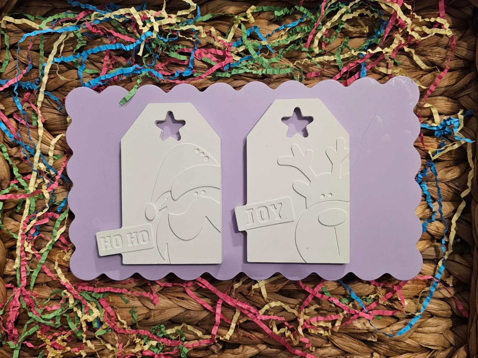 Santa & Reindeer Gift Tags DIY Paint Kit! 🎅🦌✨
