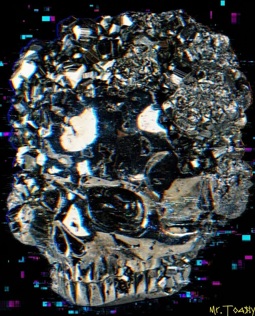 Shattered Chrome Skull