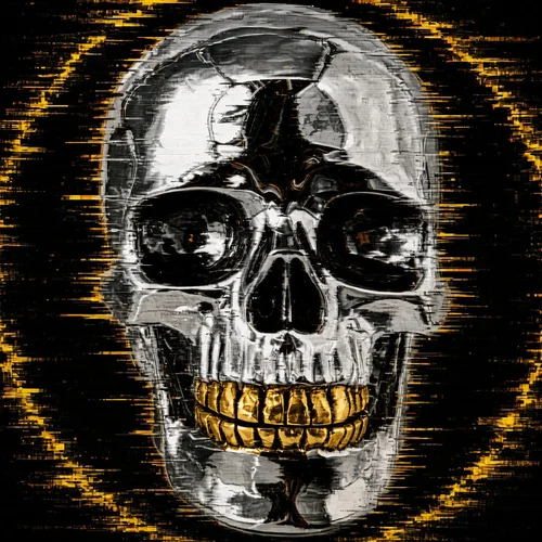 Gold Grill Skull