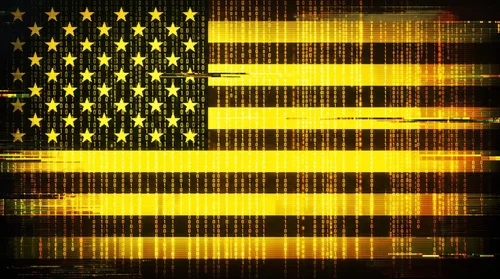 Golden Glitch Flag