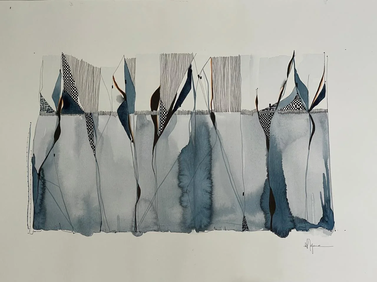 Obra original, exclusiva Tam: A3 Técnica: mista (aquarela/ nanquim) Canson 300g/m2  Cold pressed/Fine