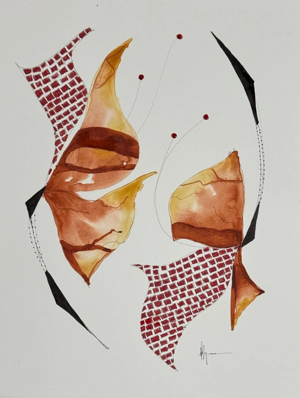 Obra original; exclusiva; 24x30cm; Técnica: mista (aquarela/ nanquim) Canson 300g/m2 Hot pressed/satinado