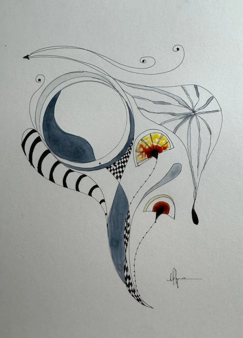 Obra original; exclusiva; 24x30cm; Técnica: mista (aquarela/ nanquim) Canson 300g/m2 Hot pressed/satinado