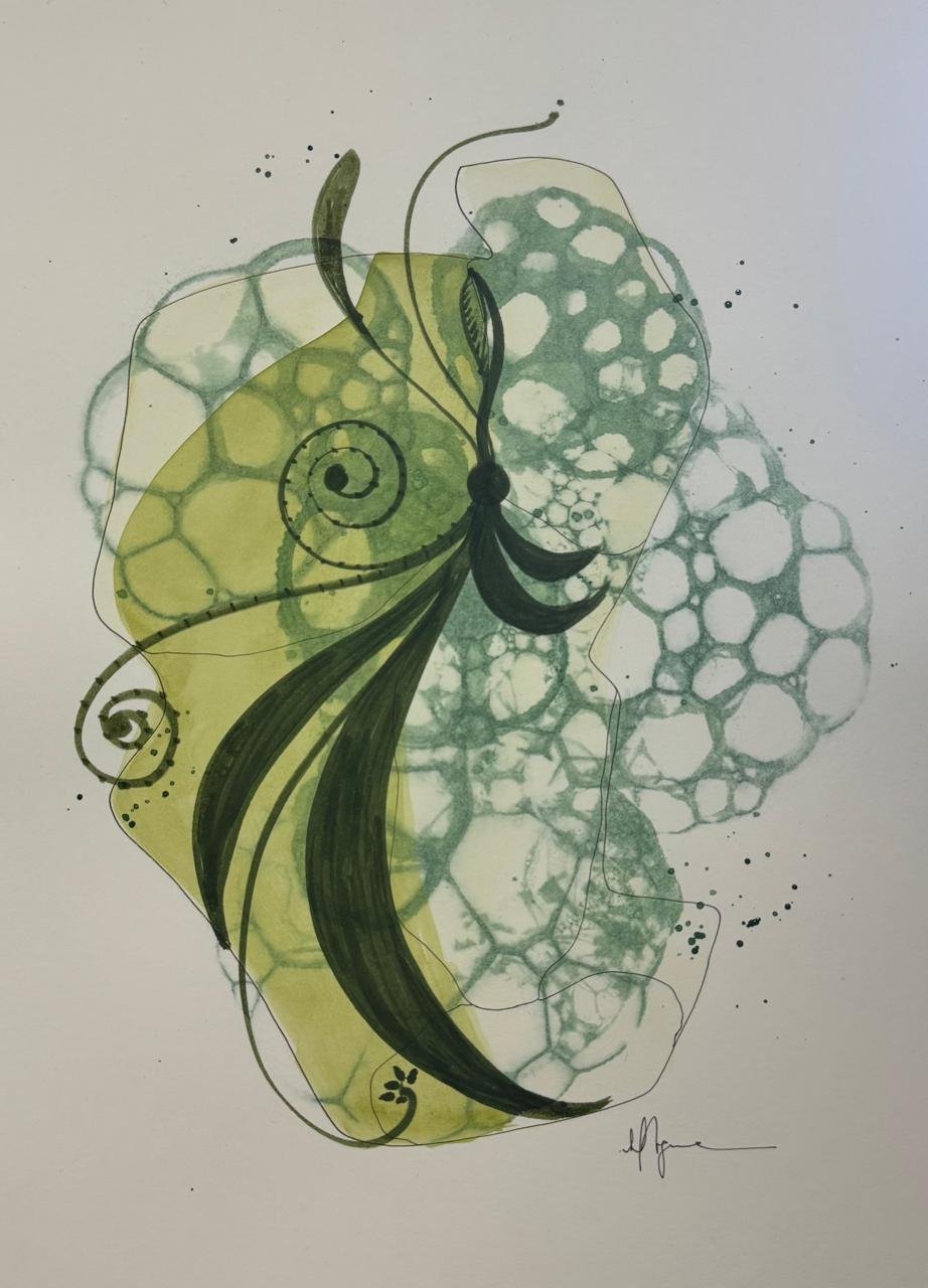 Obra original; exclusiva; 24x30cm; Técnica: mista (aquarela/ nanquim) Canson 300g/m2 Hot pressed/satinado
