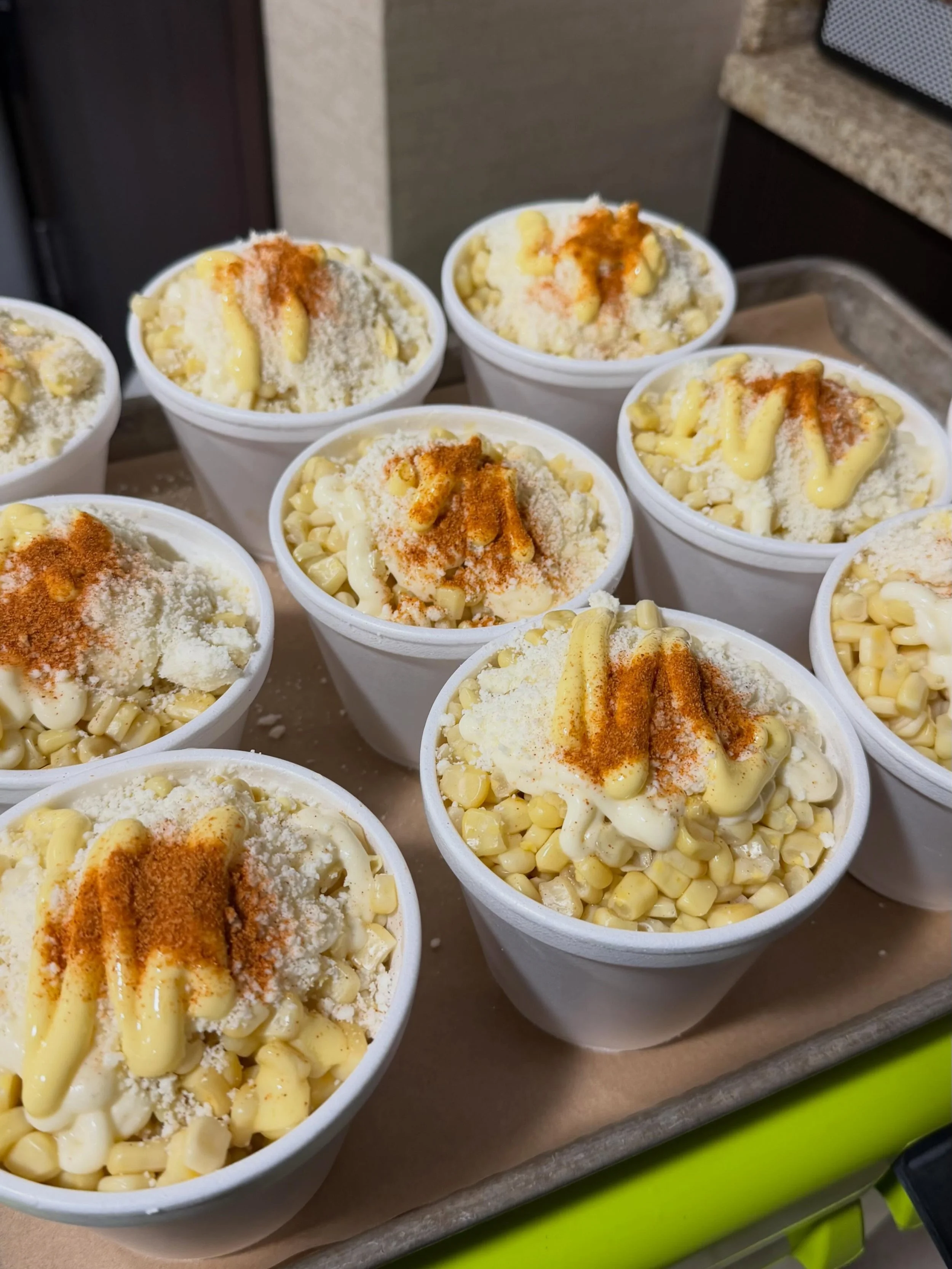 Stop by one of our daily locations or bring us home! No excuse why not to get the best antojitos in town! Send us a DM to book your next event! 👅🔥 #raspados #esquites #homeservice #corporateevents #sociales