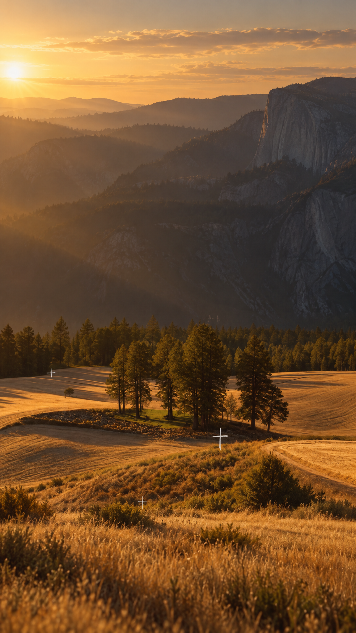 Generated with Kive.ai - Create a mobile fallback hero image for a church website banner. Use the attached desktop banner as the visual reference and recreate the same overall mood and landscape feeling_ but without any t.png