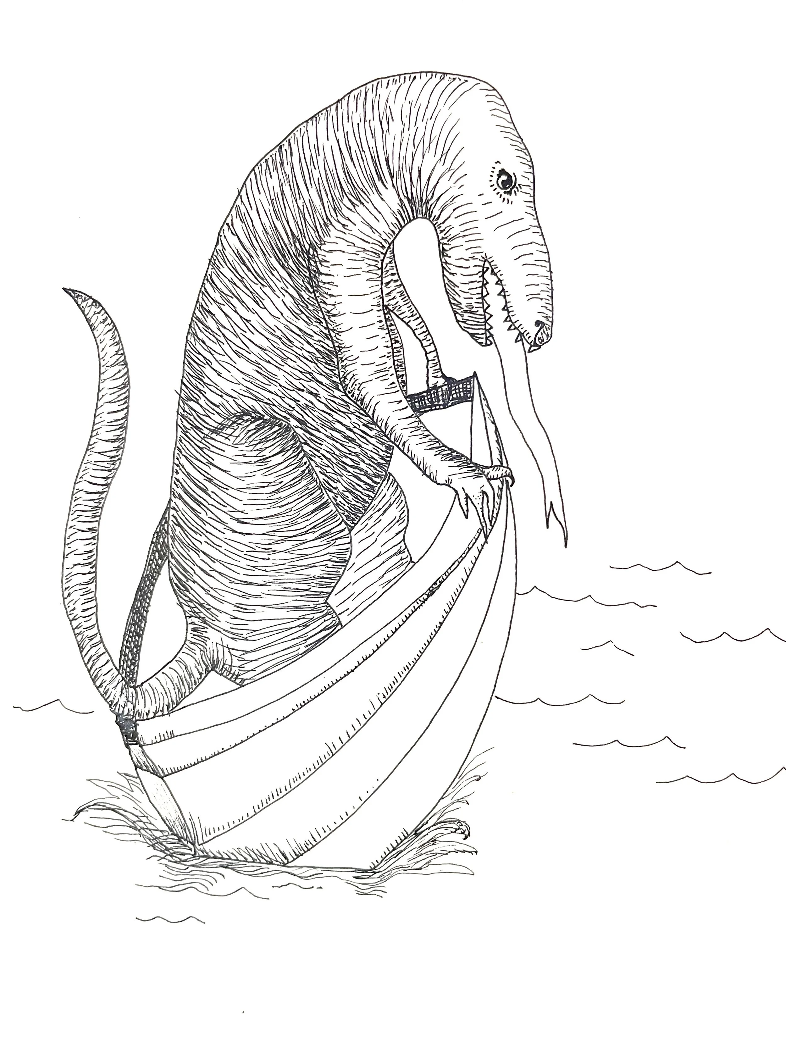 Can you steer the canoe while I spear a U?