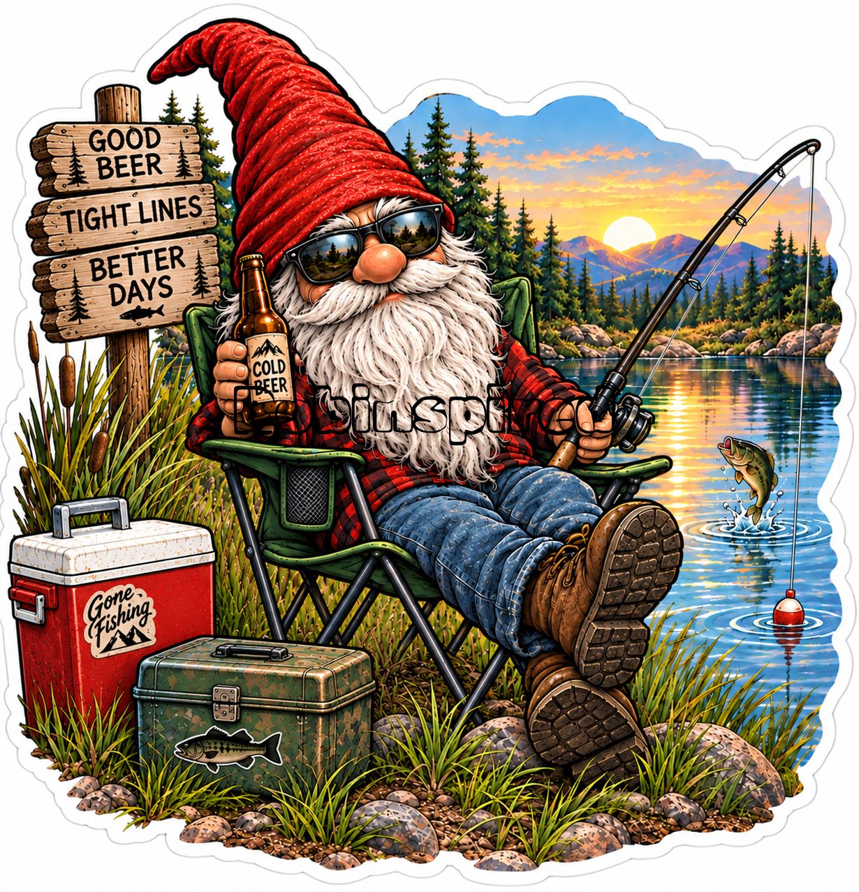 Fishing gnome