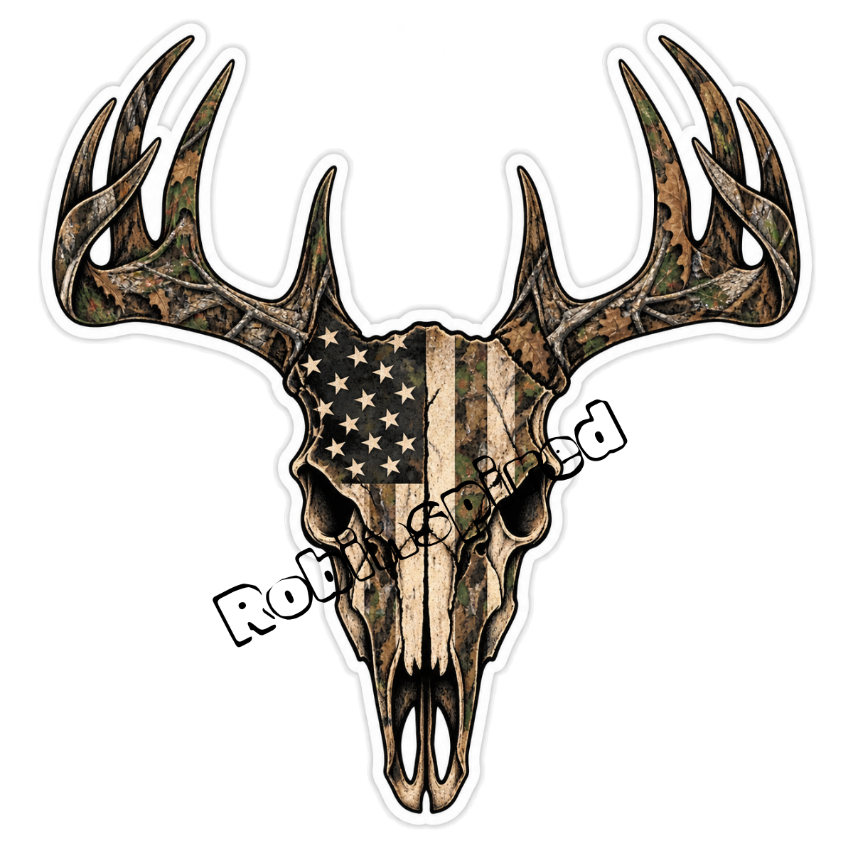 Camo flag skull