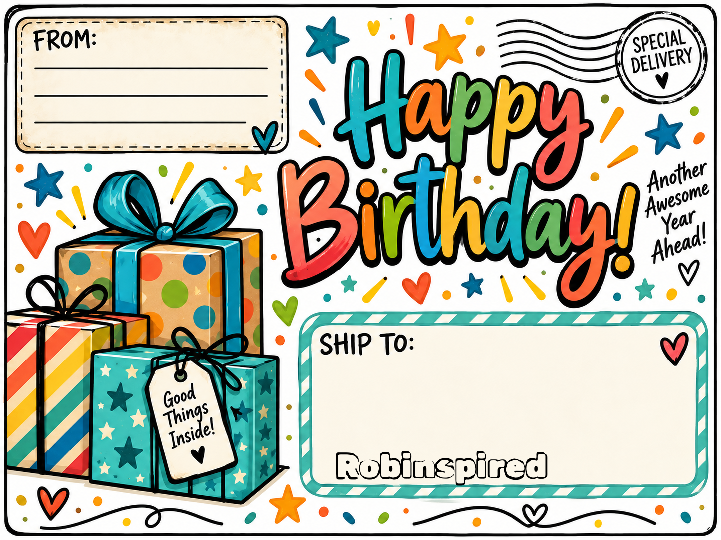 Happy Birthday Label