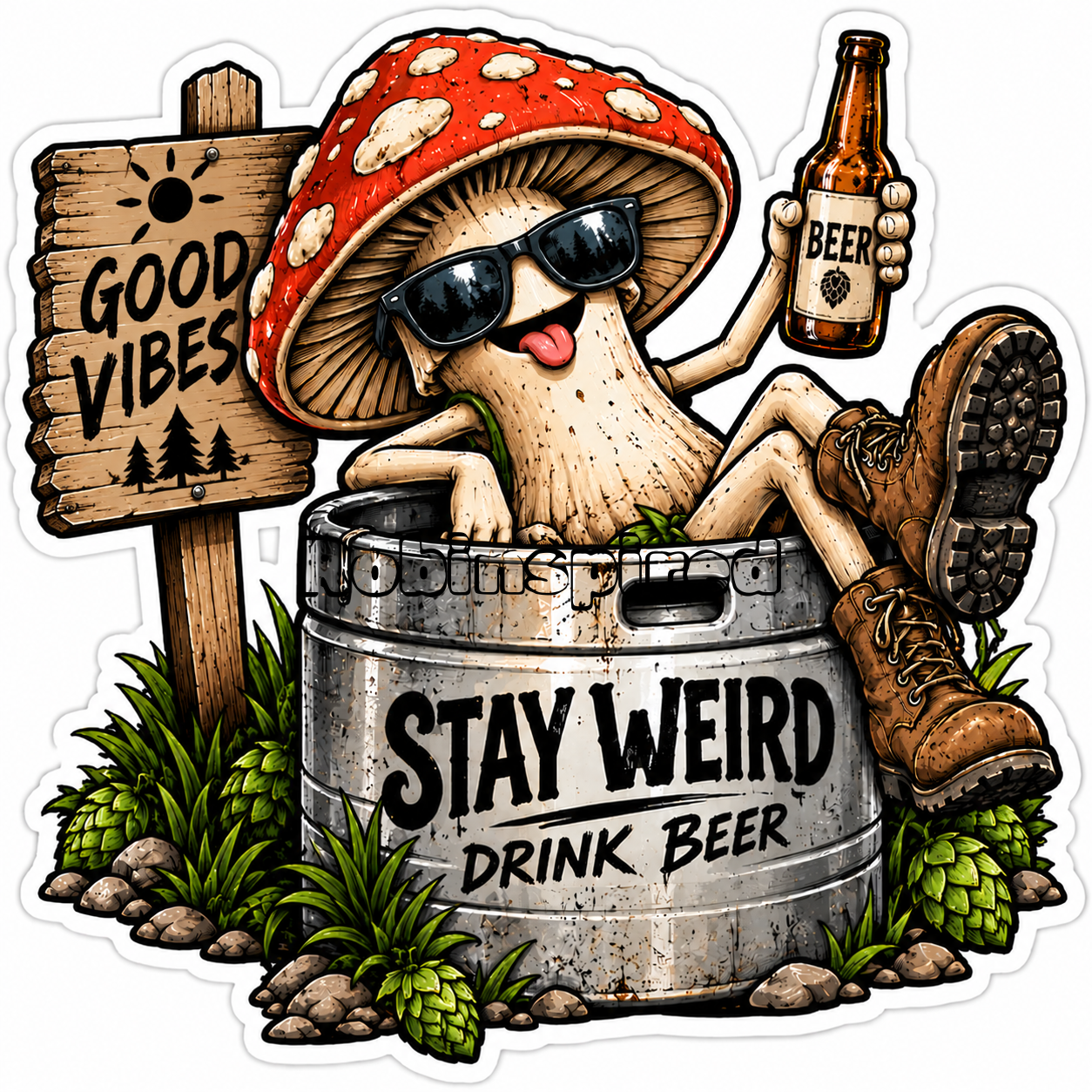 Stay weird drink beer