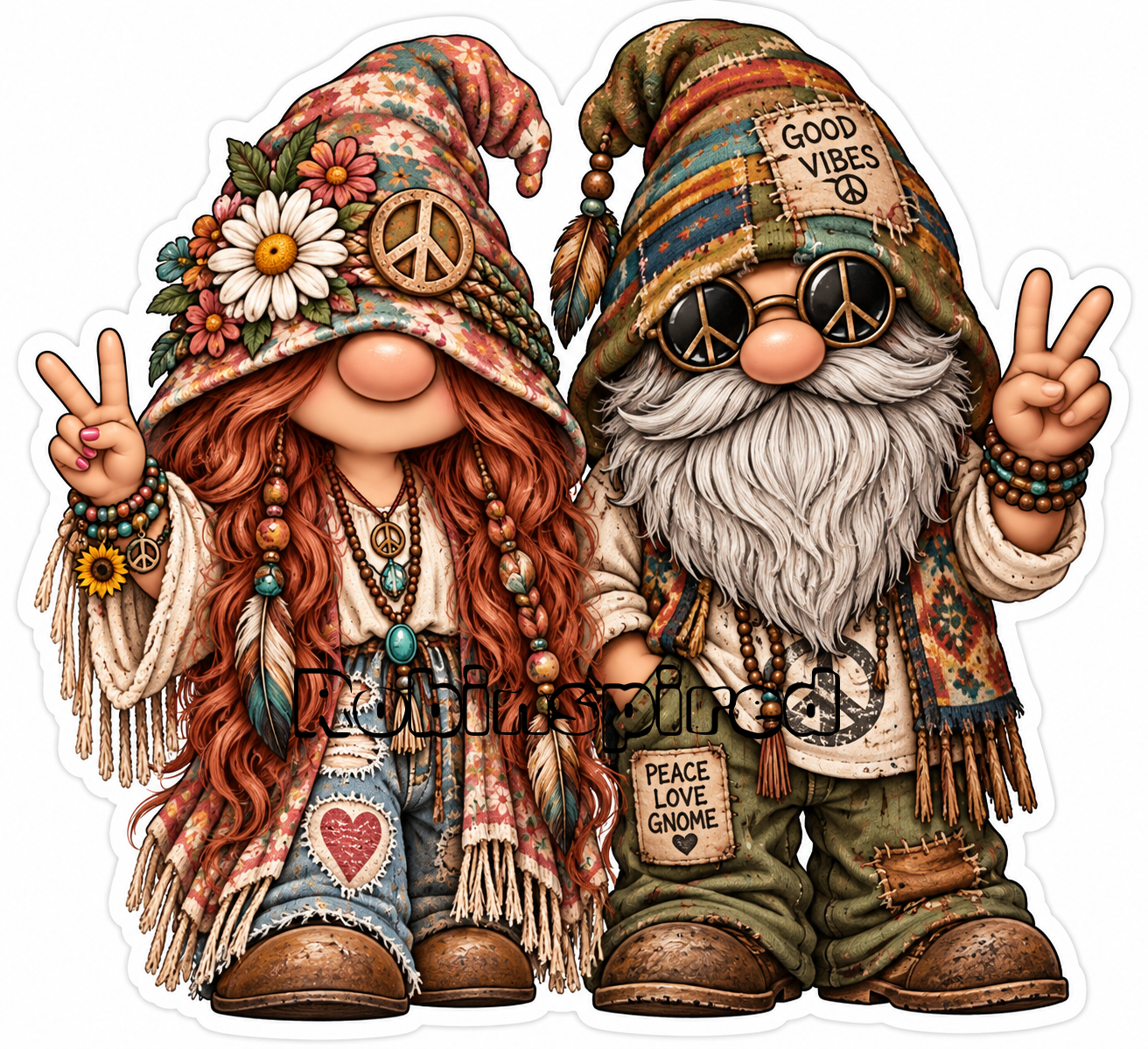 Hippie gnome couple
