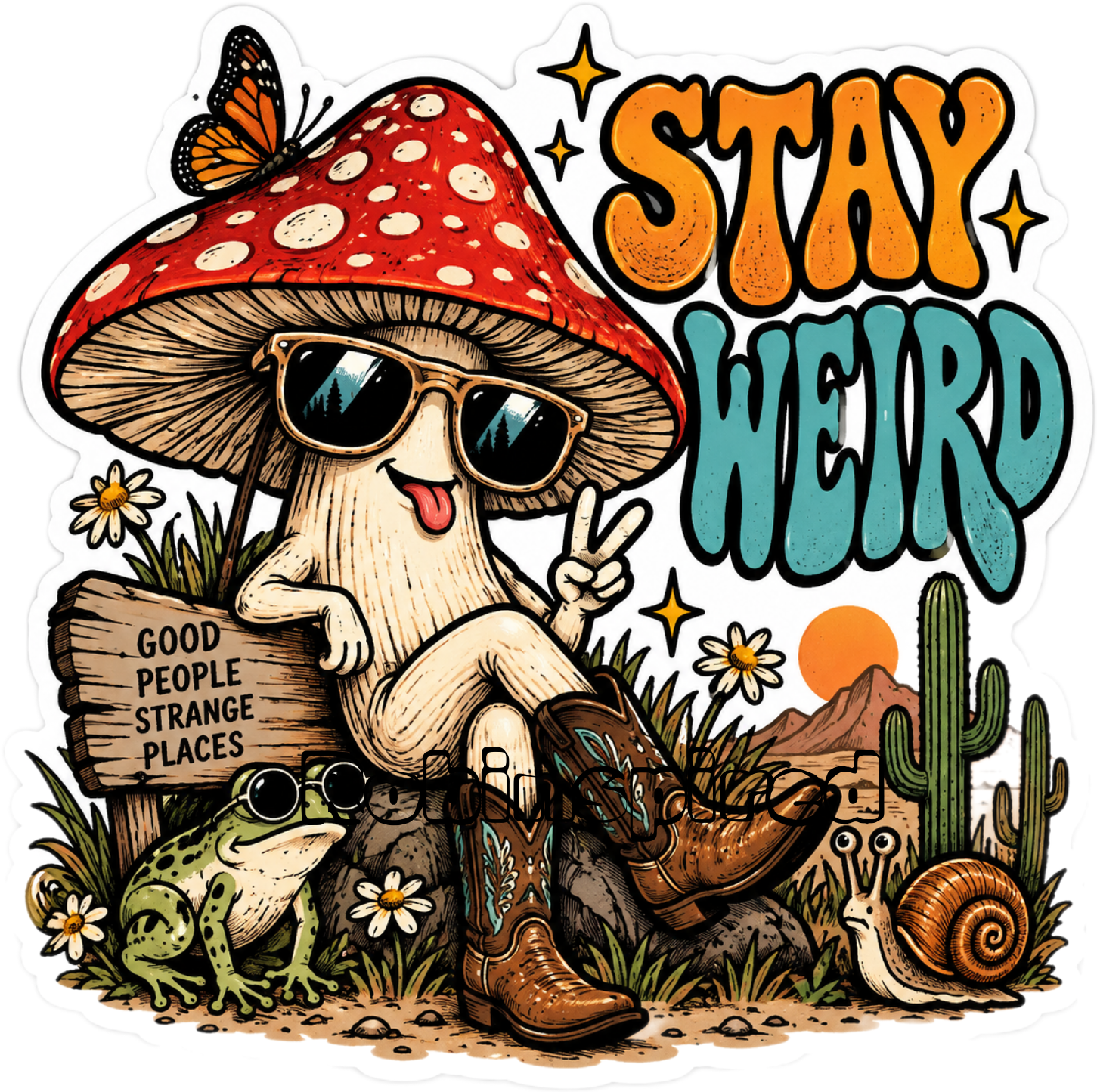 Stay weird mushroom
