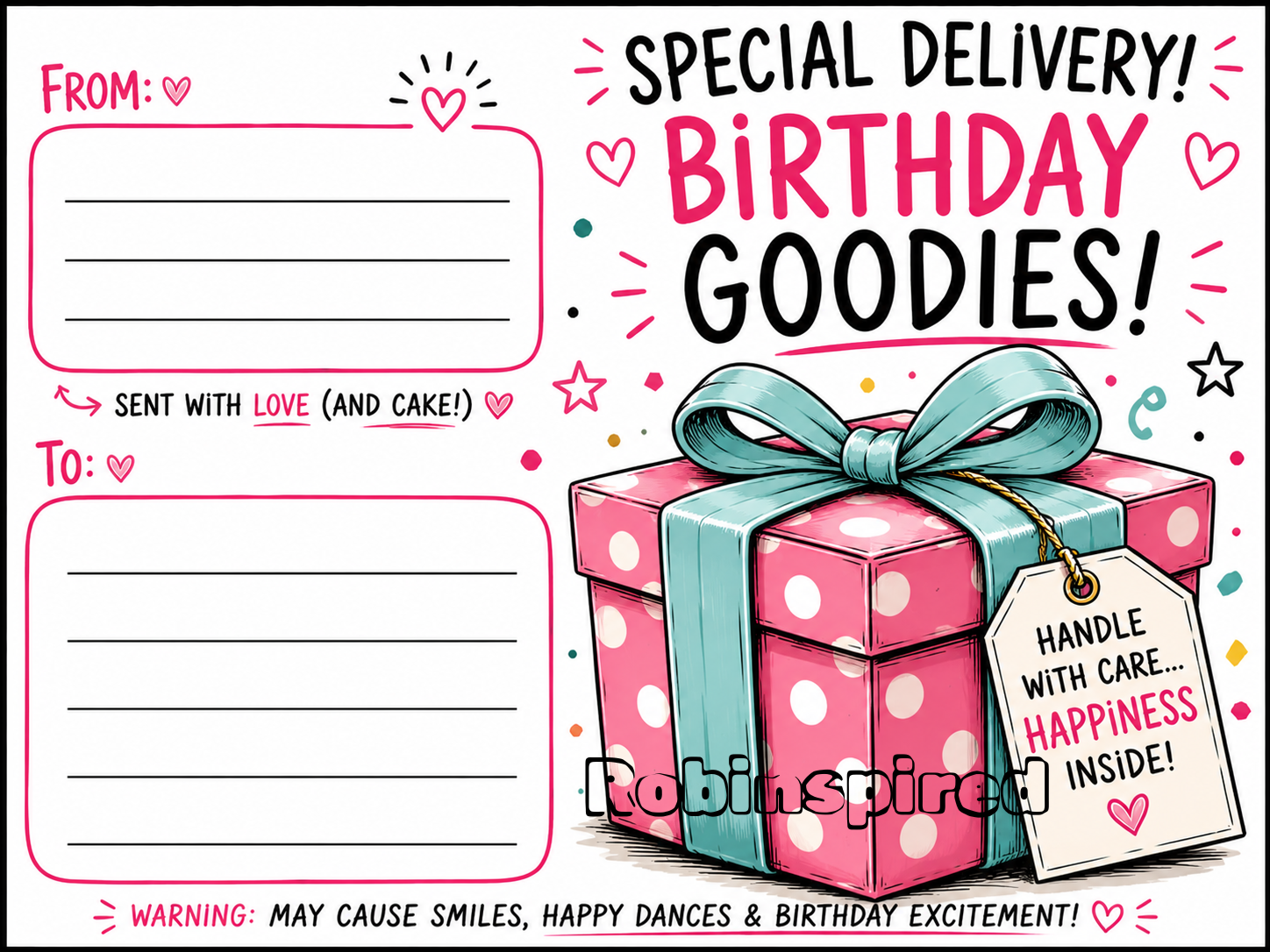 Birthday Goodies Label