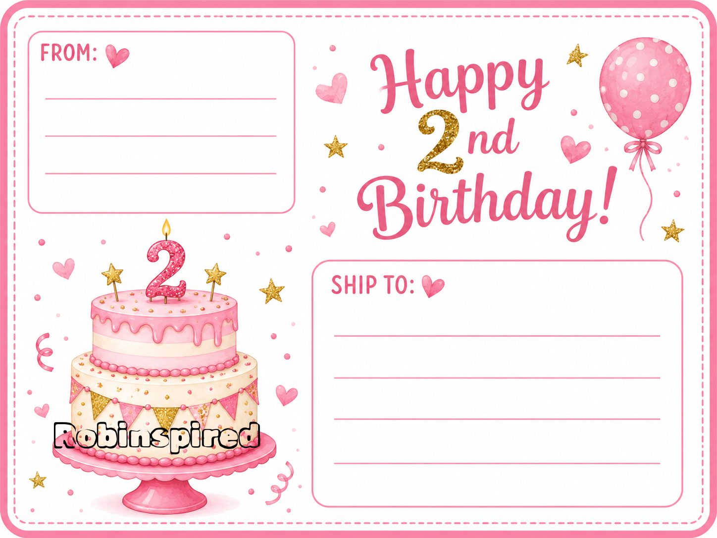 2nd Birthday Label