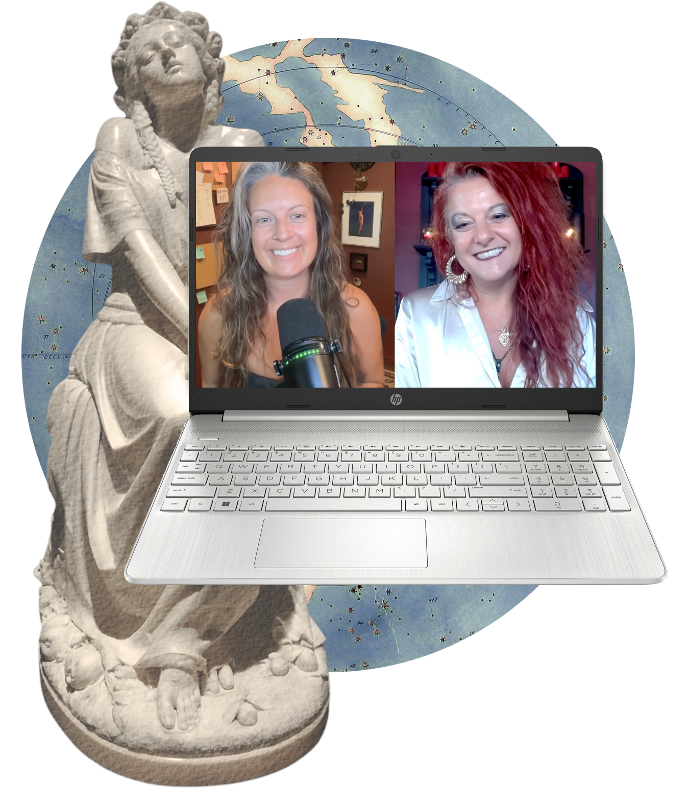 Emily Rose and Crimson teach live mentorship classes on Evoking the Richness Of Self in the EROS mystical business collective.