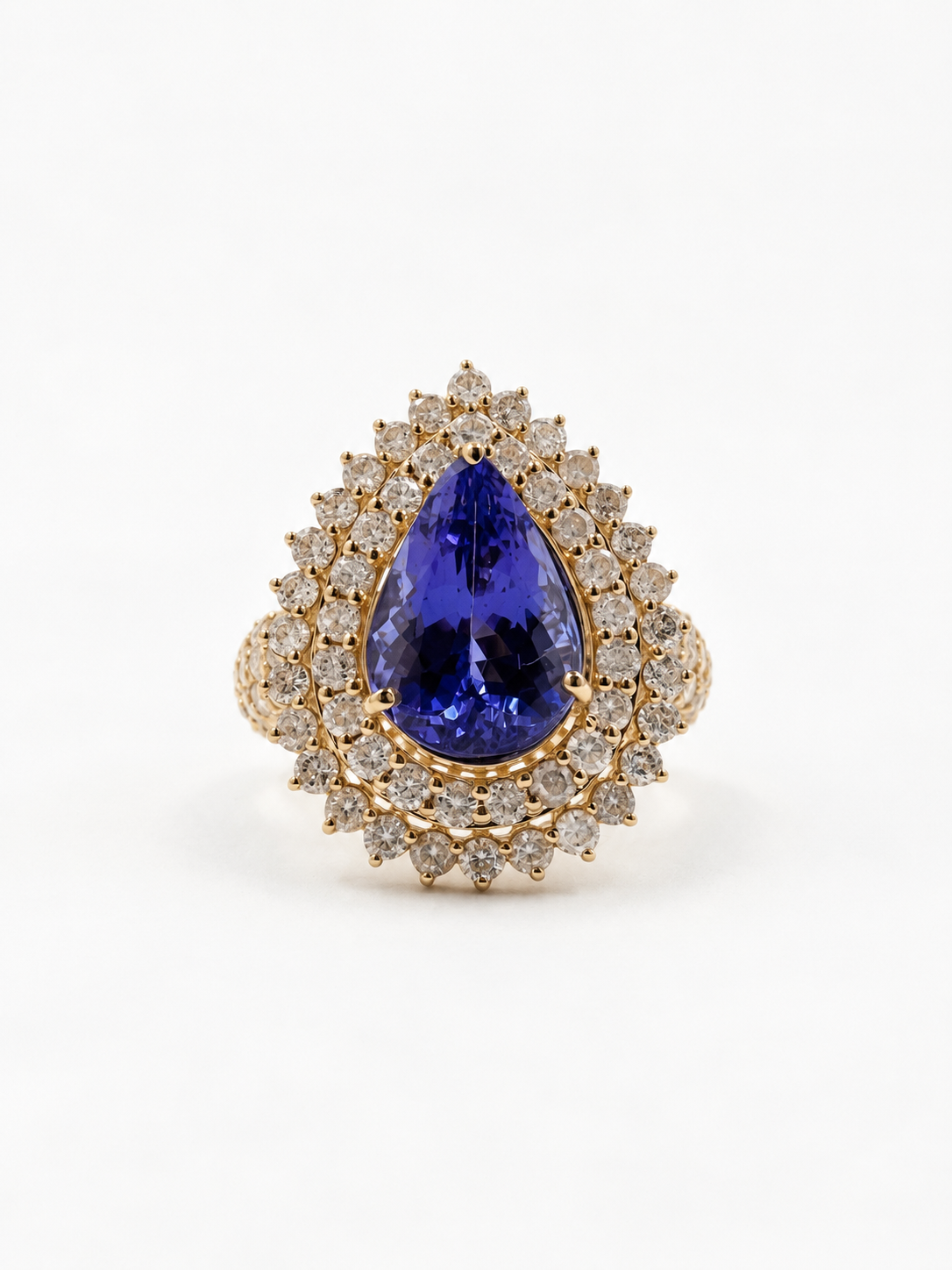 Pear-Cut Tanzanite & Diamond Ring