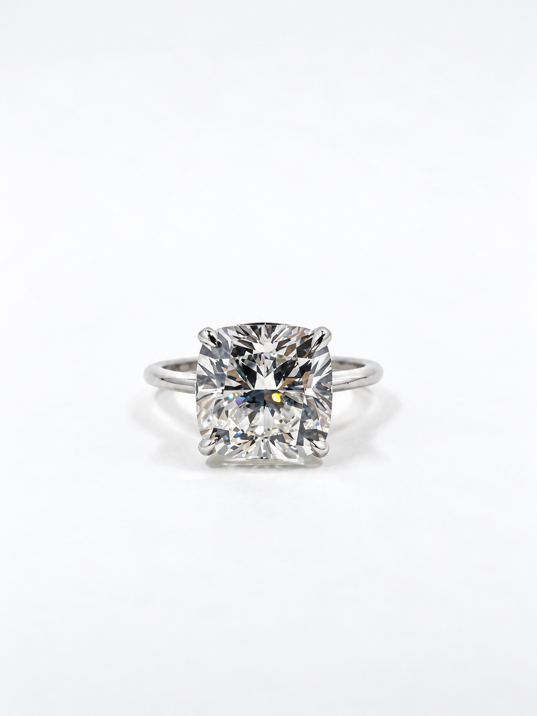 *4.01 Carat Cushion-Cut Diamond Solitaire Ring