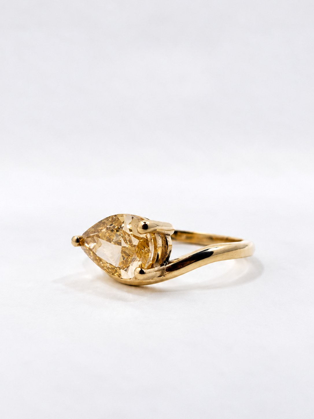Fancy Vivid Yellow Diamond Ring