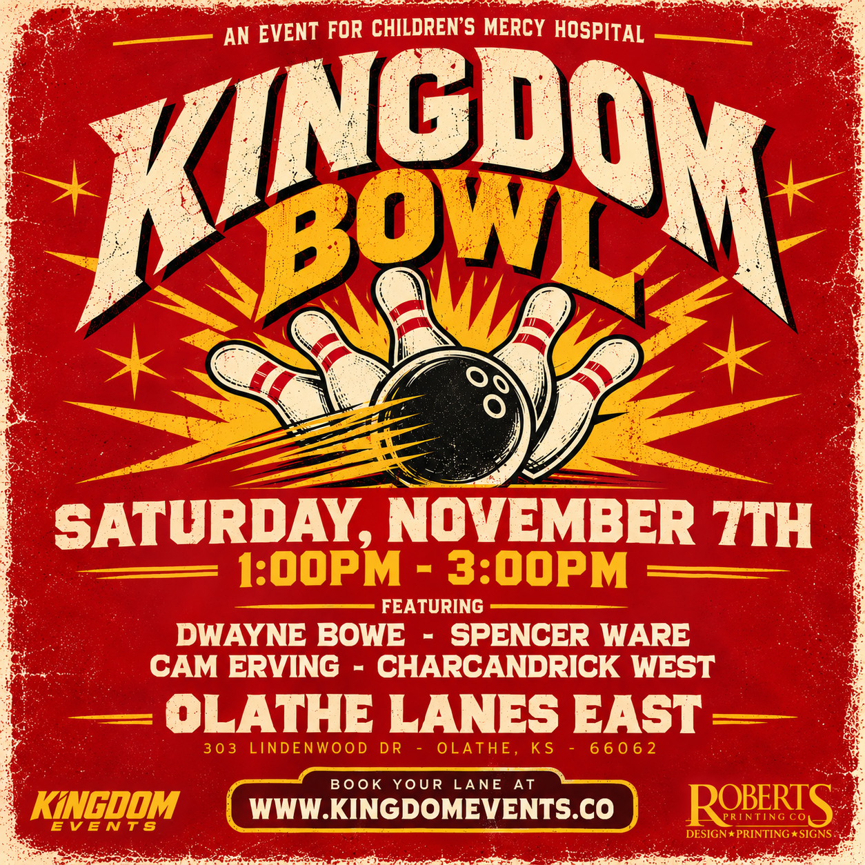 Saturday, November 7th - Kingdom Bowl @ Olathe Lanes East