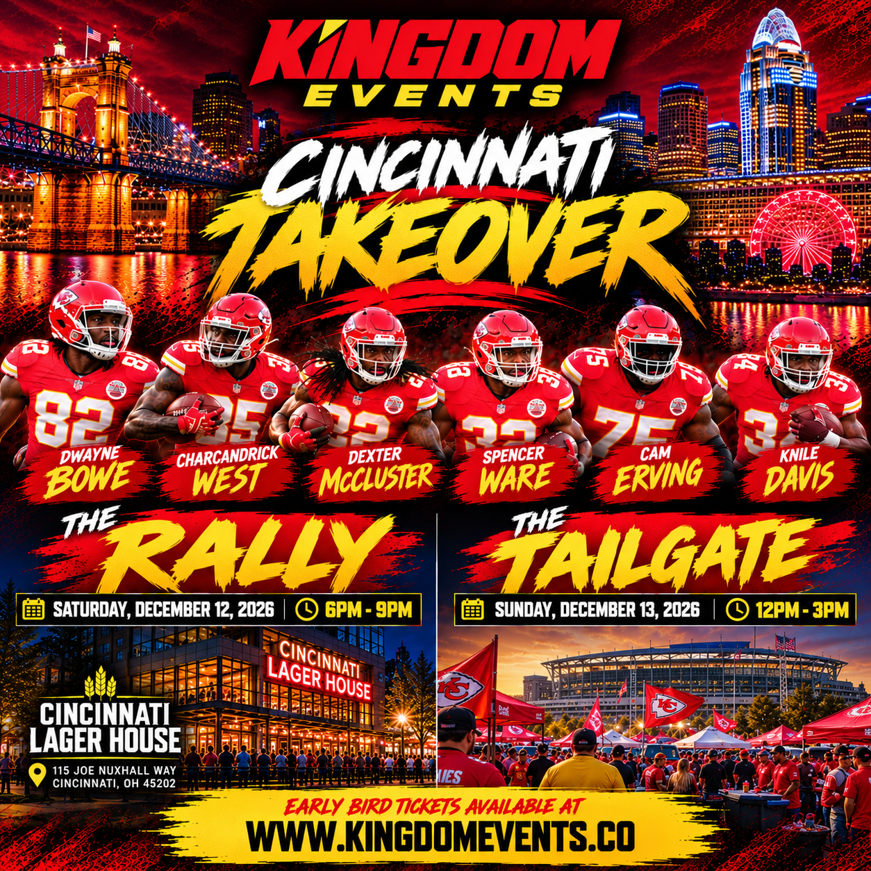 THE KINGDOM EVENTS CINCINNATI TAKEOVER RALLY + TAILGATE