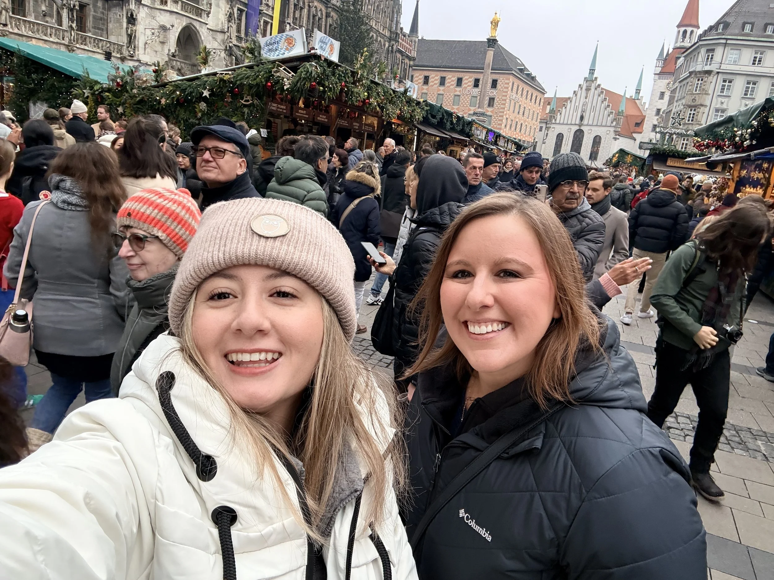 Alyssa and Katie in Munich, Germany at the Christmas Markets