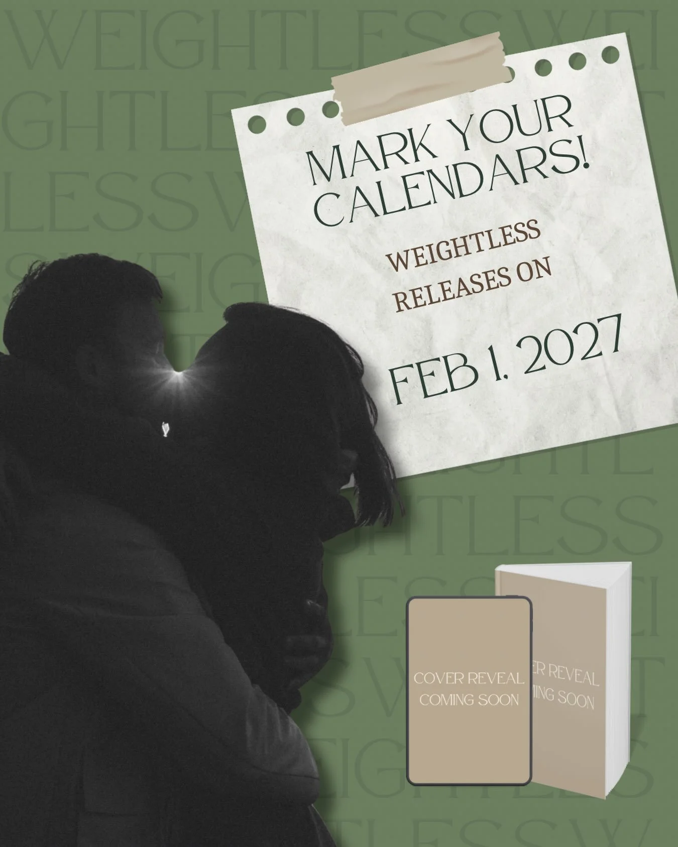 I can&rsquo;t believe that I&rsquo;m saying this, but&hellip;
I HAVE A RELEASE DATE!!!! 📅 🎉

This February, Weightless will be yours any way you want her&mdash; on your Kindle or on your bookshelf as a paperback. 

I&rsquo;m currently in the trench