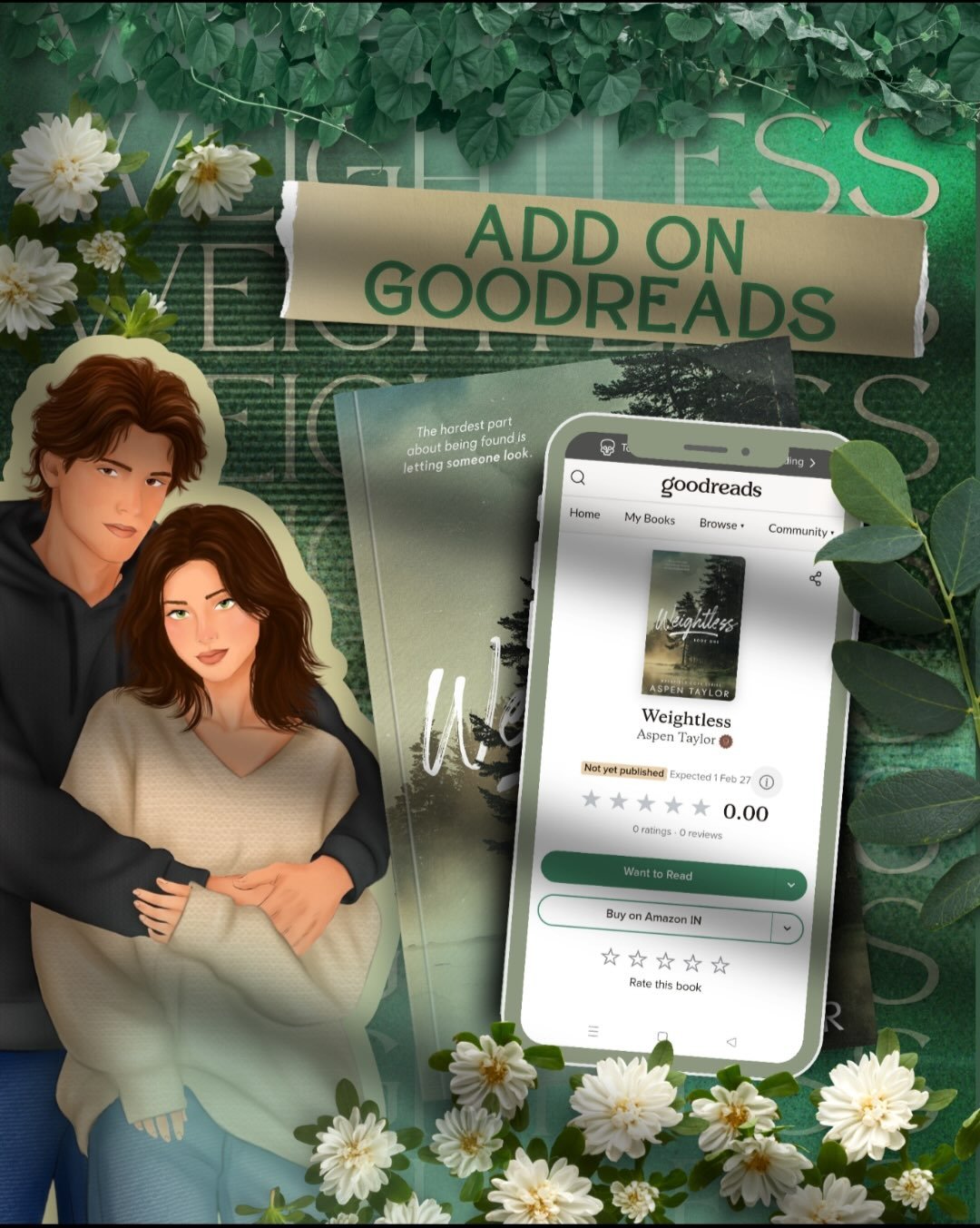 Weightless is on GR&mdash; I hope you&rsquo;ll add to your TBR! Link in my bio :)
Releasing 2.1.27 🤍

🌲 brother&rsquo;s best friend trope 
🌊 PNW setting 
☕️ friends to lovers 
🌲 hurt/comfort 
🌊 small town romance 
☕️ mental health rep 
🌲 HEA 
G
