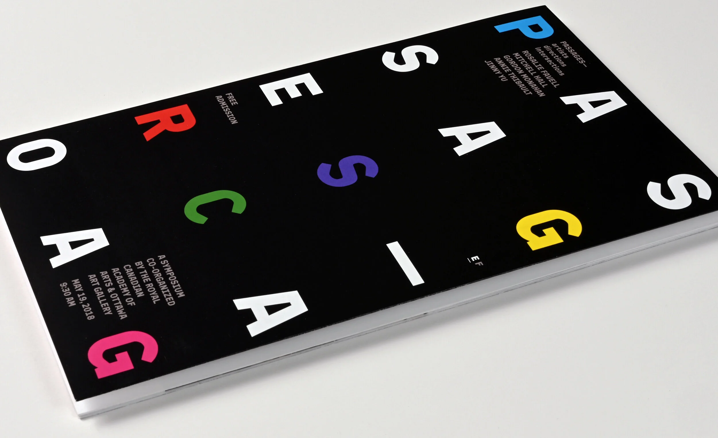 Brochure for inaugural Passages symposium, 2018