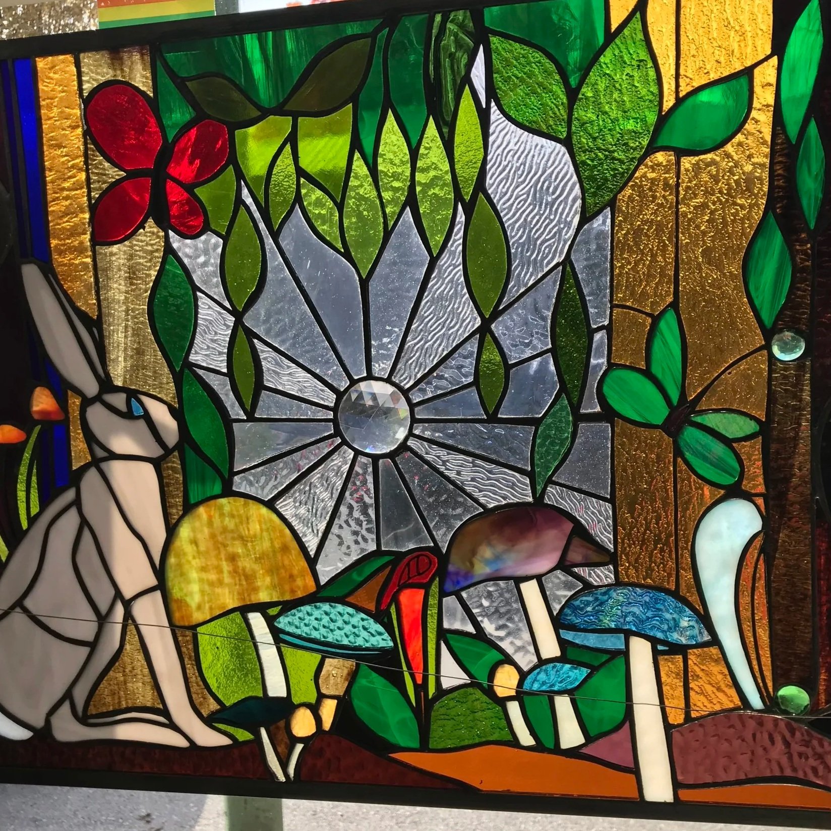 Rabbit Stained Glass - Jane Wendling Pompilio