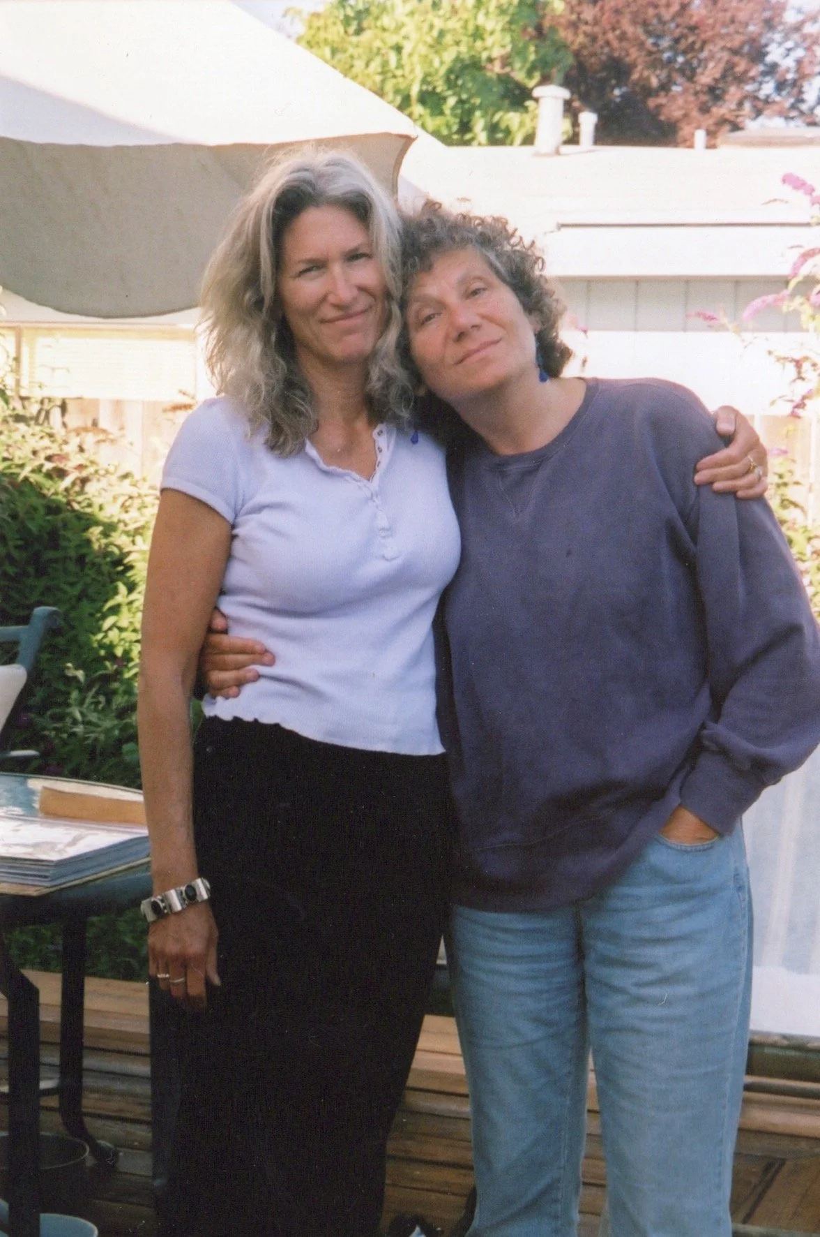 Diana and Roberta on the porch of their Berkeley home on the occasion of Diana’s 60th birthday.