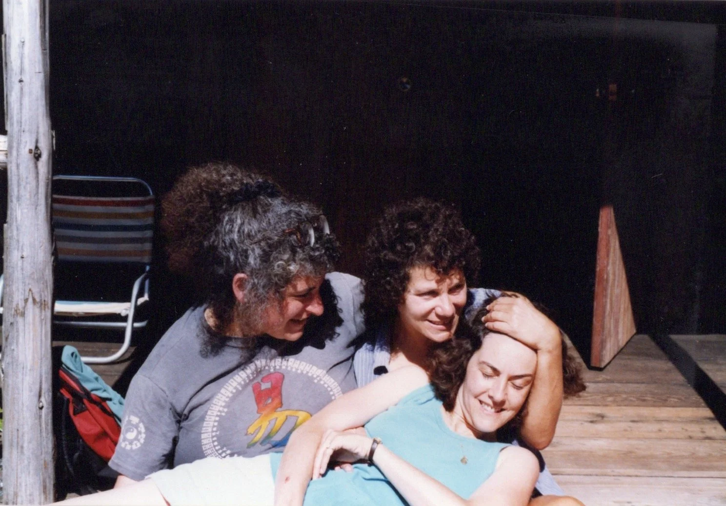 Diana with her friends Marta and Bonnie playing together.