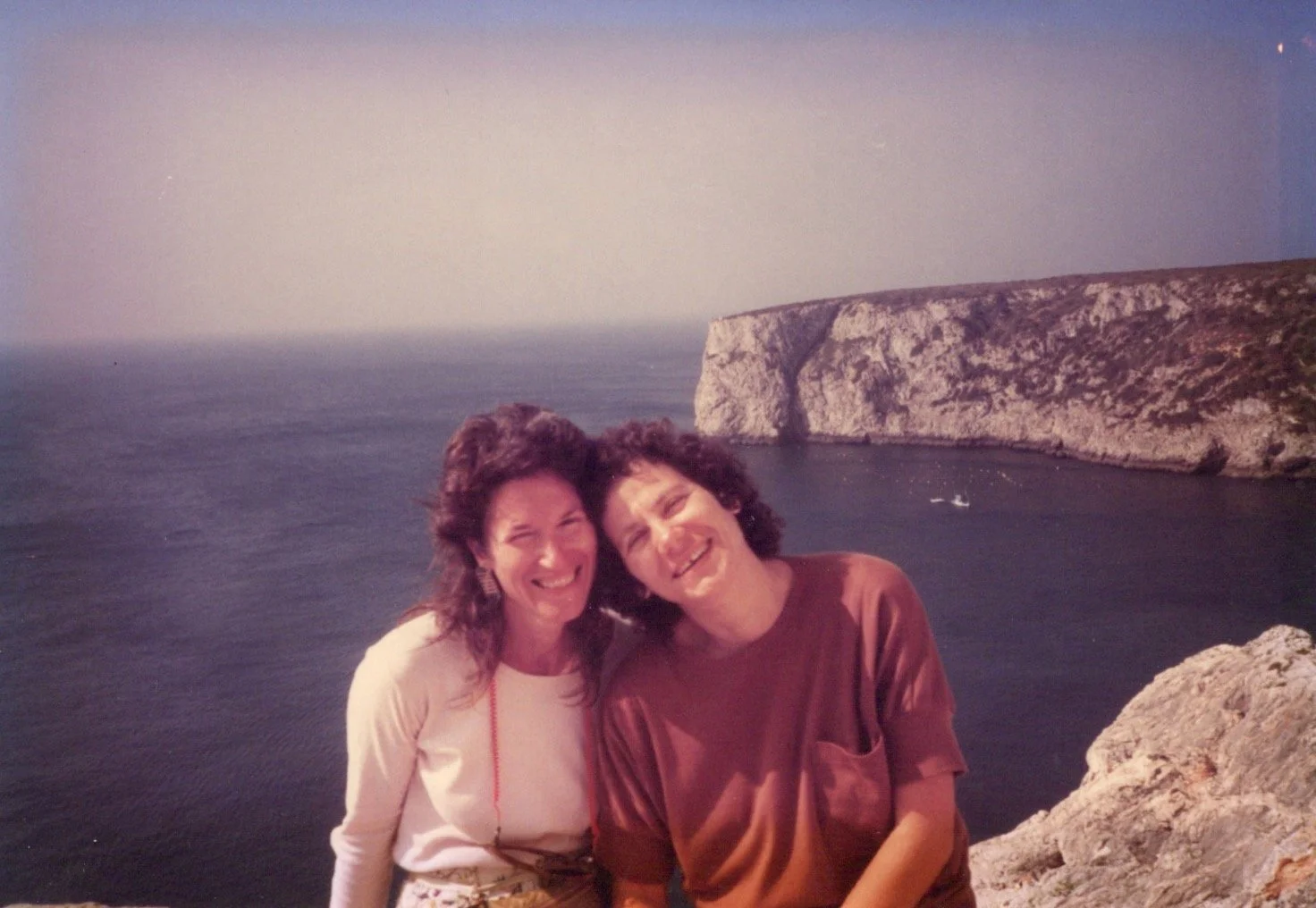 Diana and Roberta on their first trip together to Portugal. This was taken in 1991.