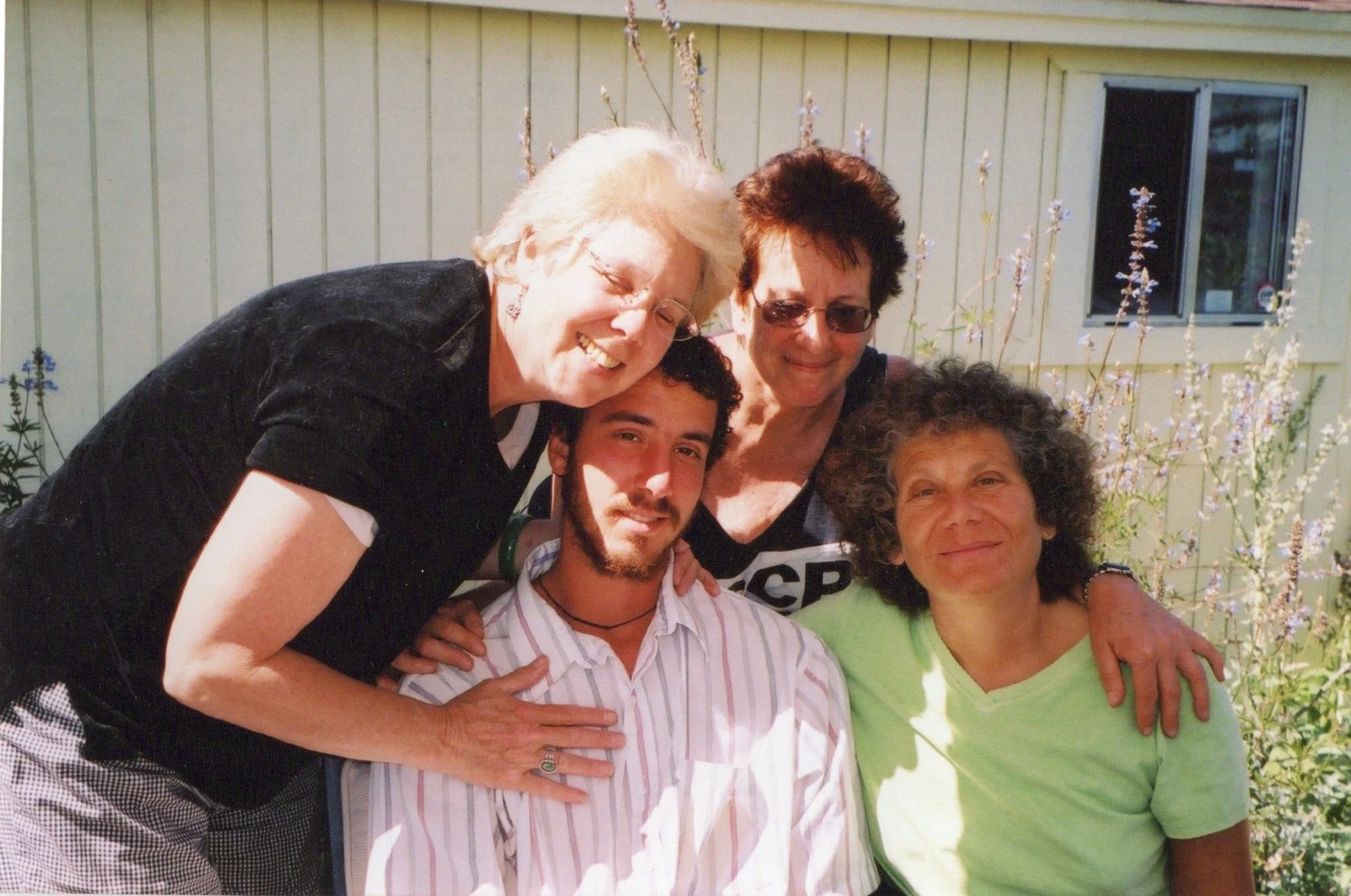 Diana with Cousin Laurie, her son Toby, and our dear friend Stacy at Diana’s 60th birthday party, 2005.