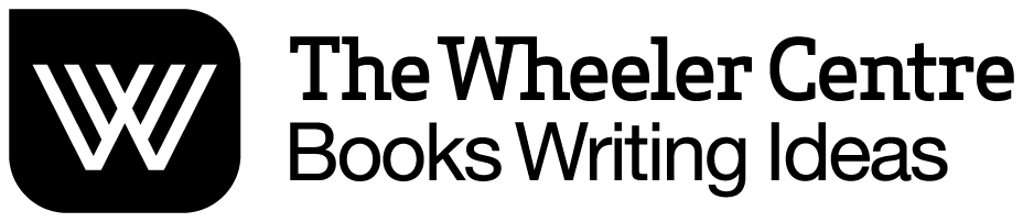 White stylized letter W on a black background.