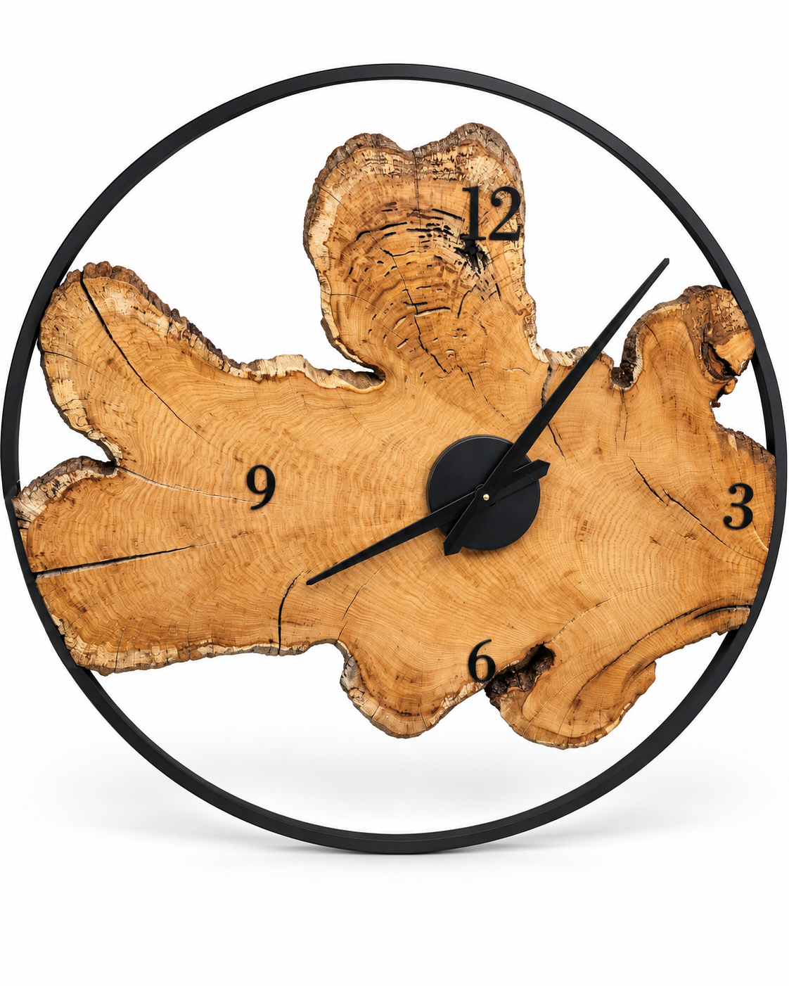 Live Edge Clock with Numerals