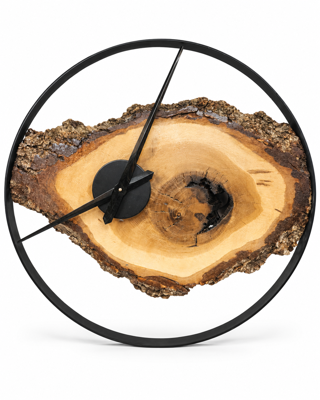 Round Live Edge Clock