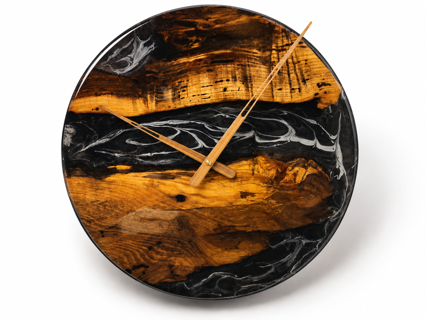 Black & White Resin Clock