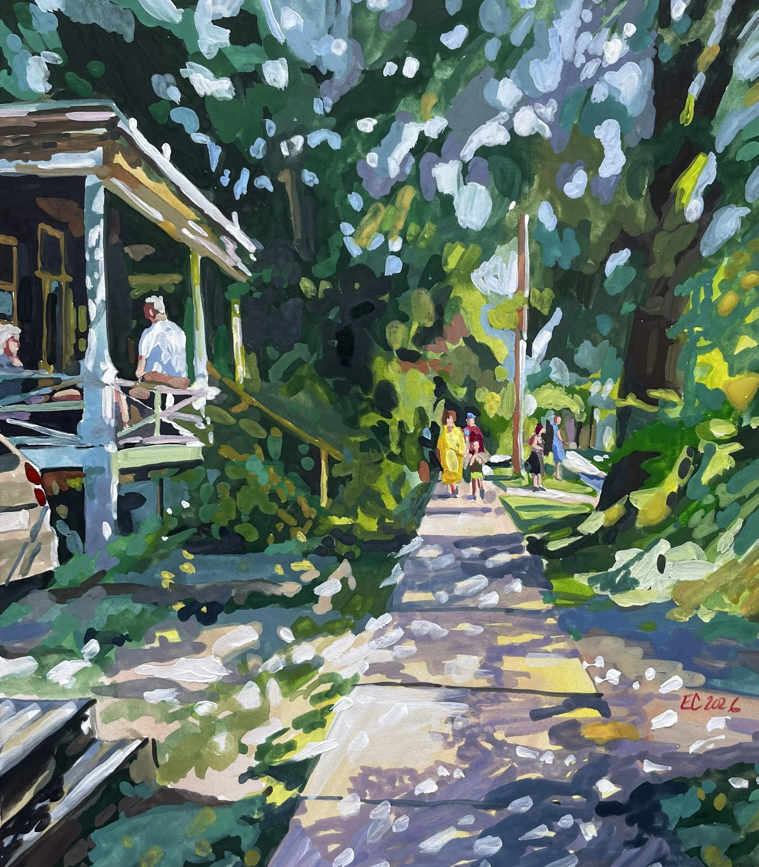 I see trees of green. 2026. Gouache on paper. 