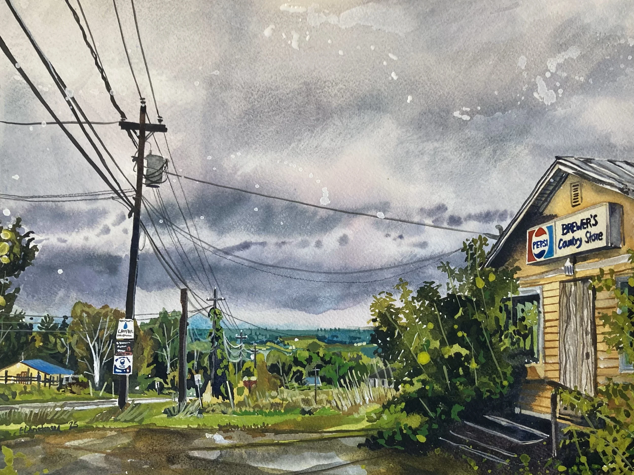 Brewer's Country Store. 2025. Watercolour on paper. 
