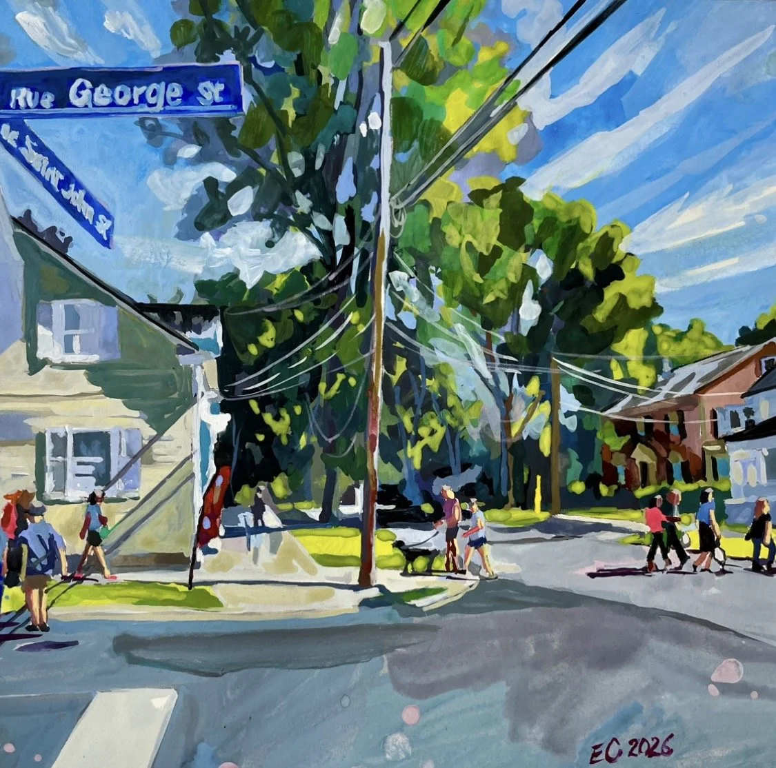 Steal my sunshine. 2026. Gouache on paper.