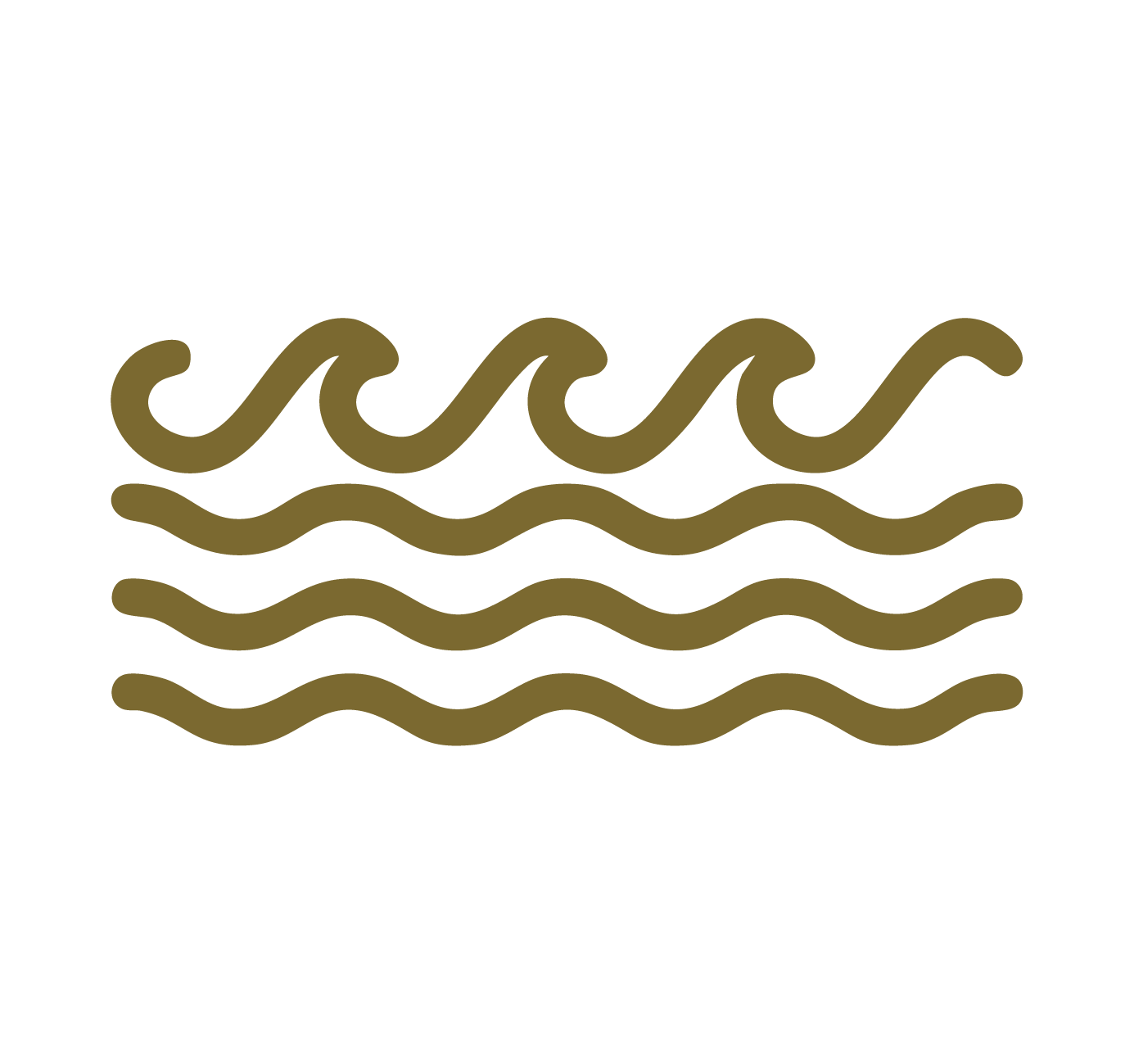 Abstract brown wave illustration on white background