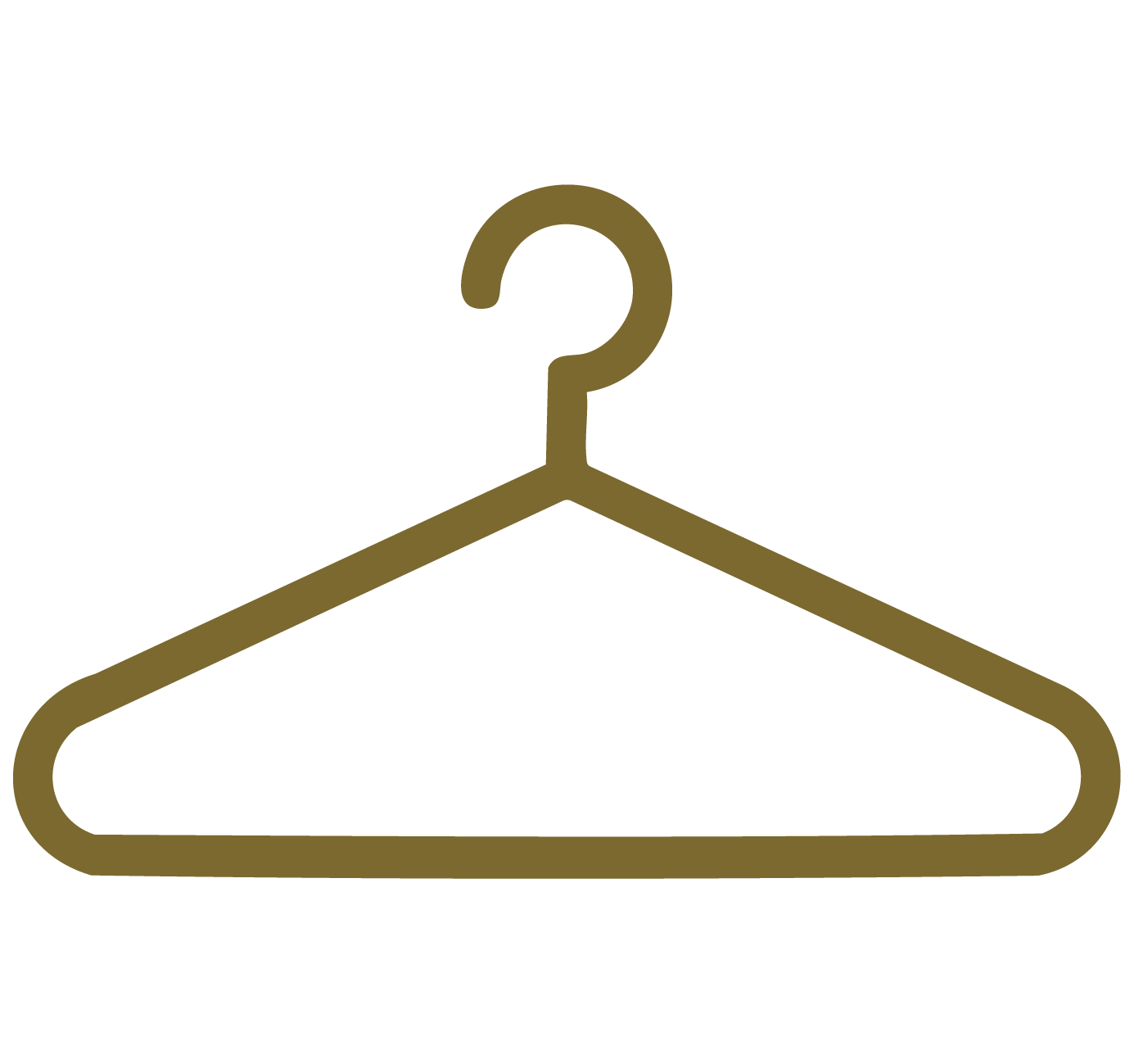 Brown clothes hanger icon