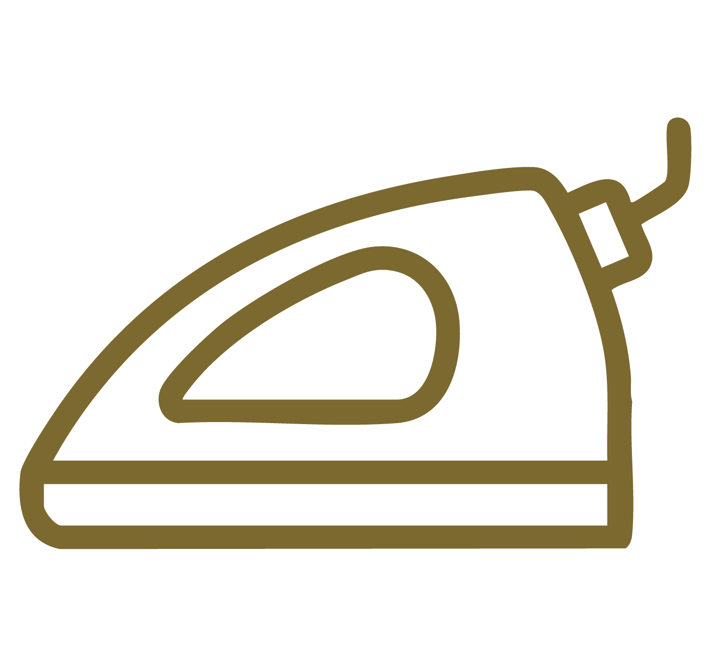 Outline of a clothes iron