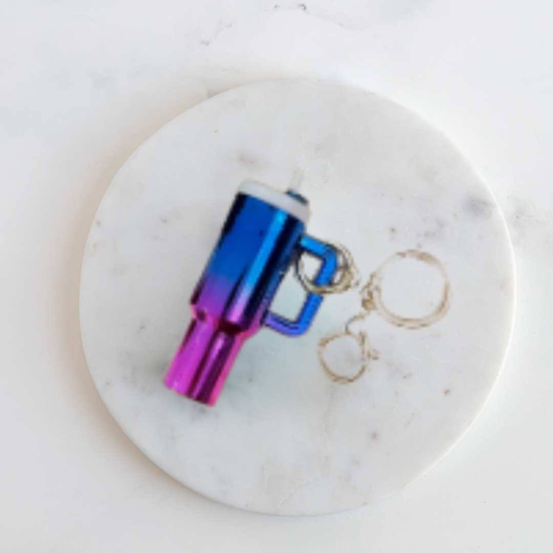Stanley Cup Keychain + Lip Balm - Blue Lavender Ombre.png