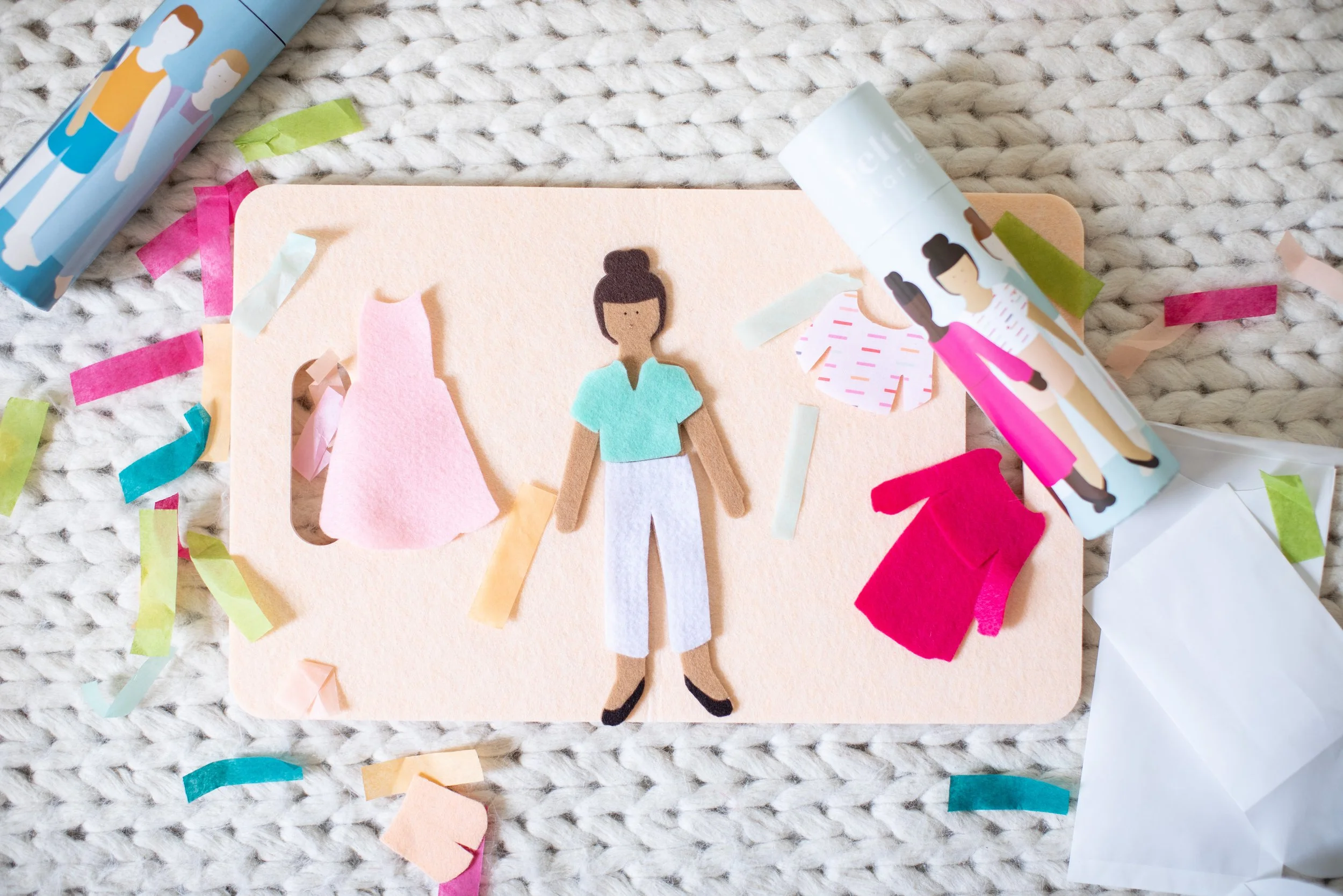 Felt Doll Starter Set Travel Bundle by Lowercase Toys