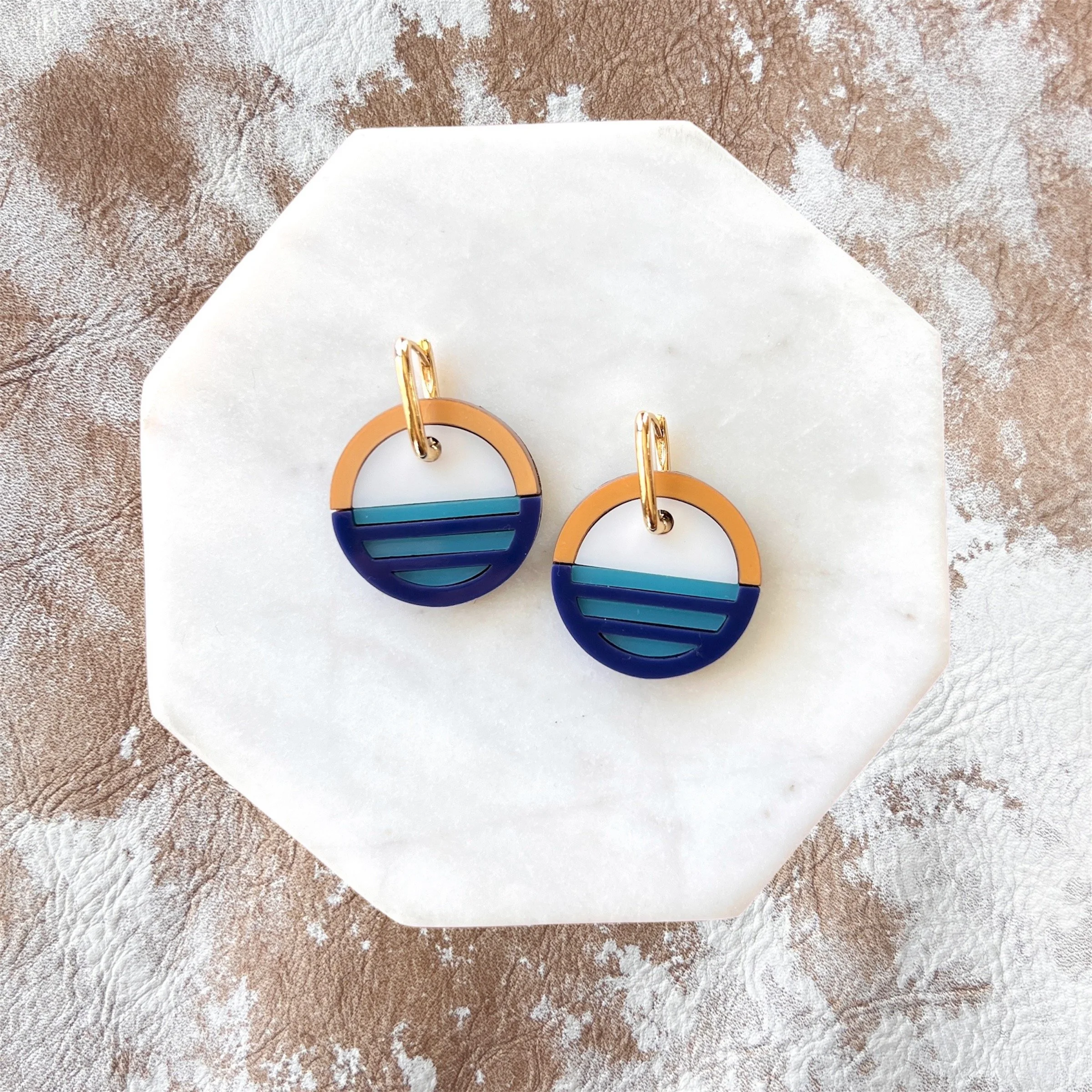People's Flag of Milwaukee Earrings by Maebel Jewelry