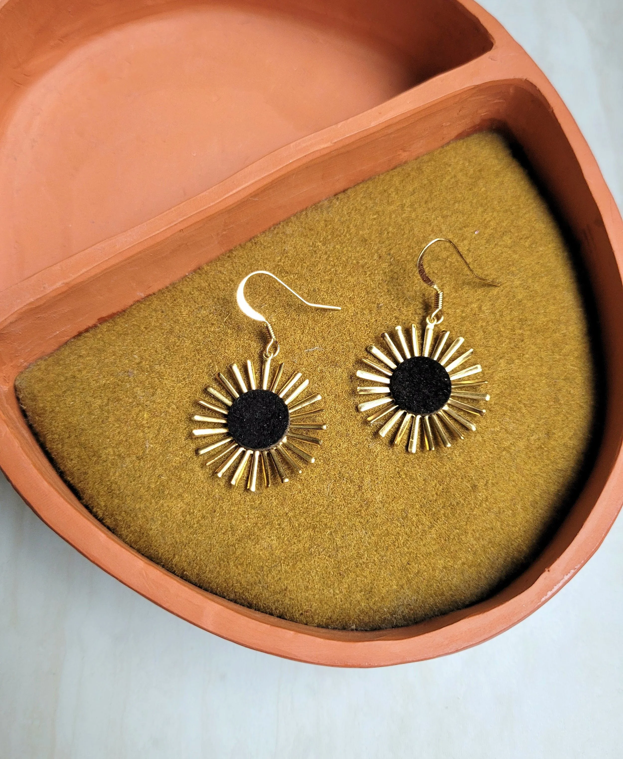 Oxeye Daisy Earrings by Maebel Jewelry