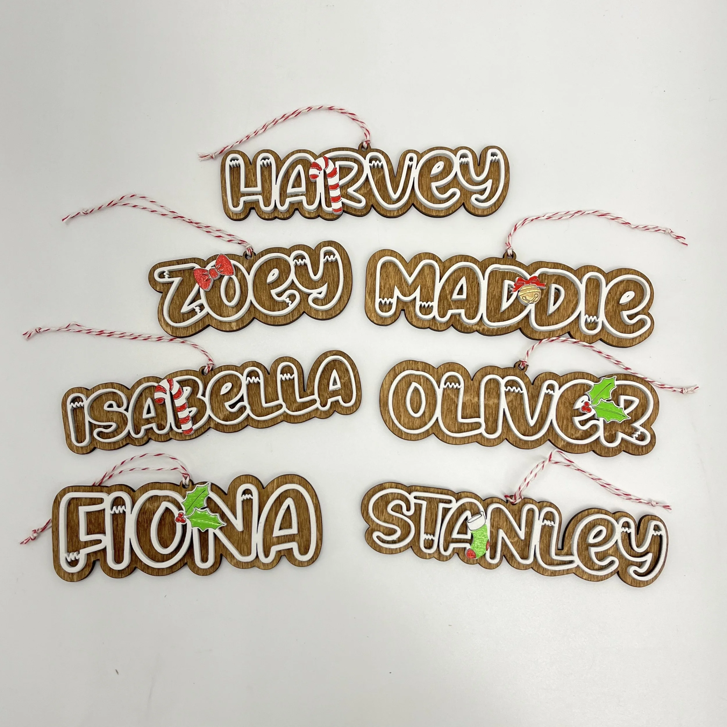 Gingerbread Name Ornaments by Makery Maven
