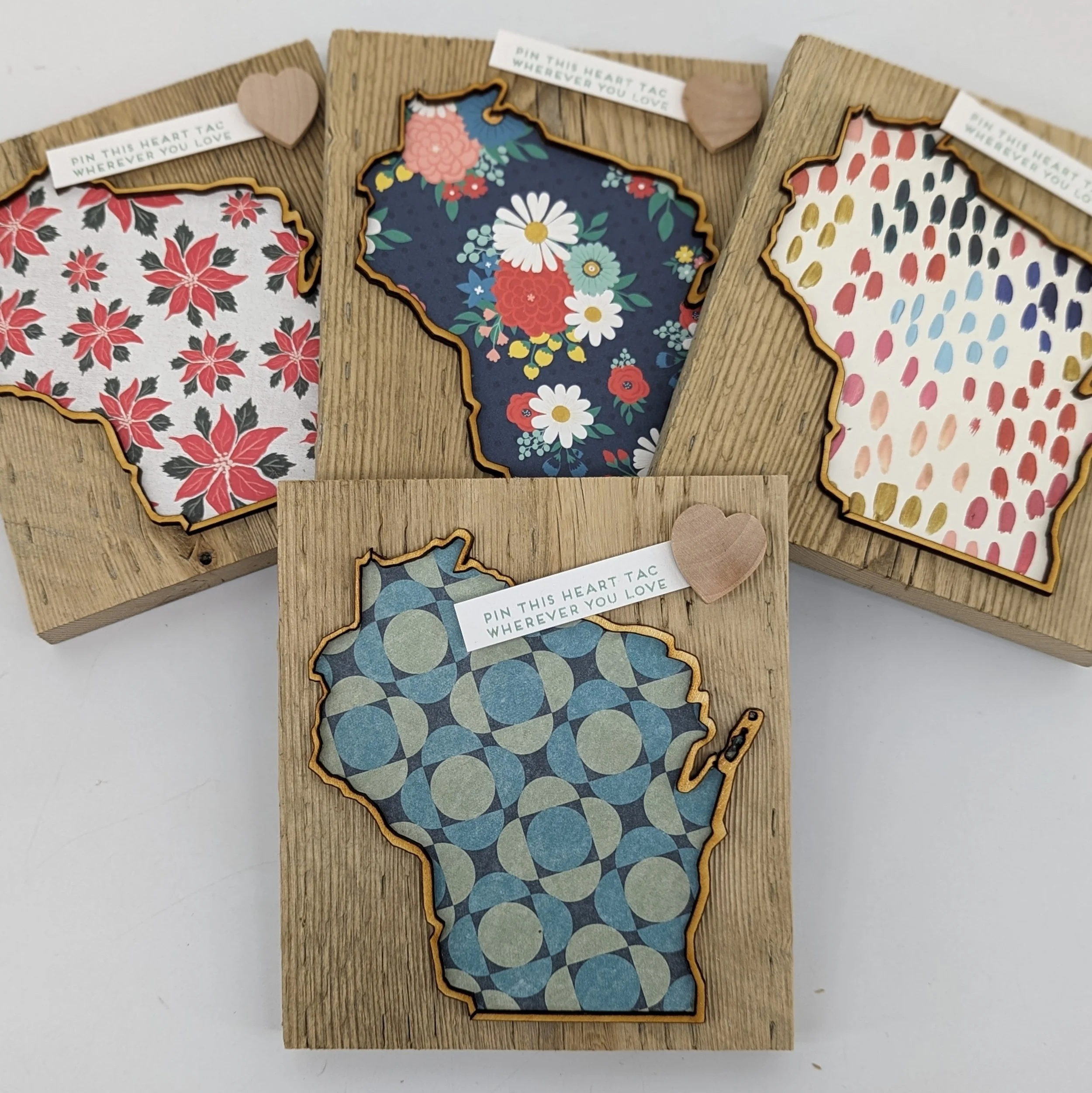 Wisconsin Mini Love Where You Live Wall Art by Makery Maven
